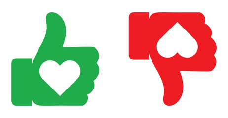 Like and dislike icons vector