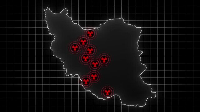 Iran map - nuclear sites
