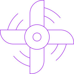 Fan single icon vector illustration