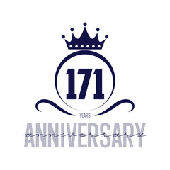 171 number design vector, graphic t shirt, 171 years anniversary celebration logotype colorful line, 171th birthday logo, Banner template, logo number elements for invitation card, poster, t-shirt