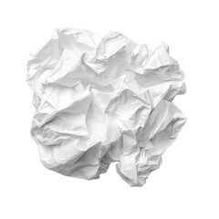 Blank White Crumpled and Creased Paper PNG Transparent