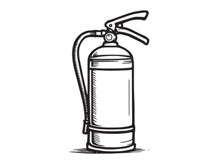 Minimalist Fire Extinguisher Drawing