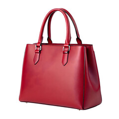 Red women bag isolated Transparent background