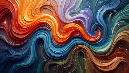 Obraz premium Abstract Swirling Colors A vibrant, dynamic artwork featuring swirling, flowing colors in a mesmerizing abstract design.