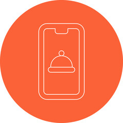 Online food single icon vector illustration