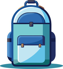 vector illustration of blue bag
