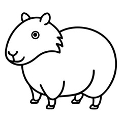 vector illustration of cartoon rat