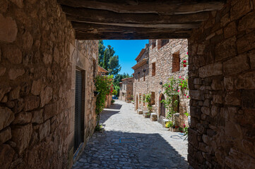 cobbled streets of the medieval town of Siurana, Priorat, Tarragona