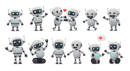 Friendly Robot Characters Collection 