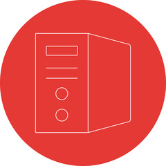 CPU single icon vector illustration