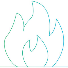 Flame single icon vector illustration