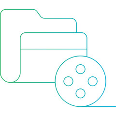 Fototapeta premium Folder single icon vector illustration