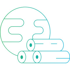 Wood single icon vector illustration