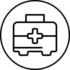 Medical box single icon vector illustration