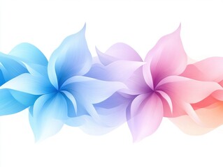 Fototapeta premium Delicate Floral Border