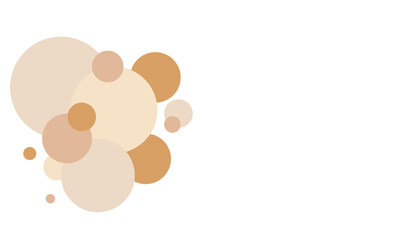 Minimal abstract design with soft skin tone circles on white background, perfect for cosmetics, skincare, and beauty themes. Modern, elegant, and trendy pastel color palette.