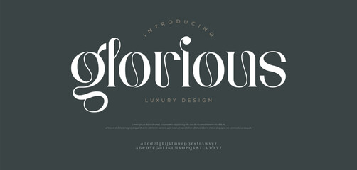 Elegant luxurious premium logo alphabet font . Typography modern classic lettering serif italic fonts decorative wedding vintage retro logos. vector illustration
