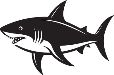 Fototapeta premium Shark silhouette vector