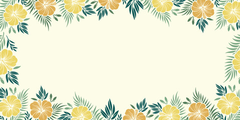 Obraz premium abstract leaf and flower wallpaper with floral wall inspiration.decorative background for card invitation and fabric banner