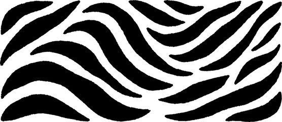 Minimalist black and white banner with diagonal dashes for modern design