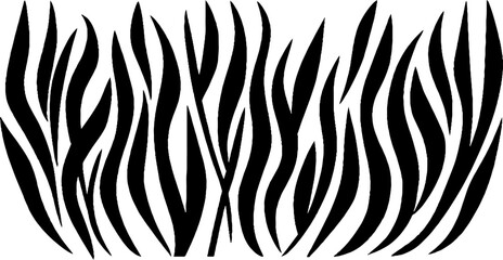 Minimalist black and white grass pattern for design and decoration projects