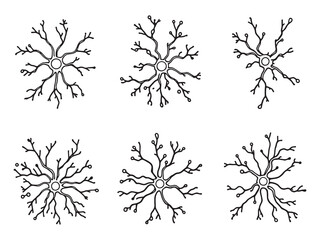 Neuron line art illustration