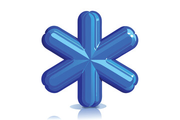 Fototapeta premium Medical Star of Life Symbol A 3D Rendered Illustration of Emergency Medical Services