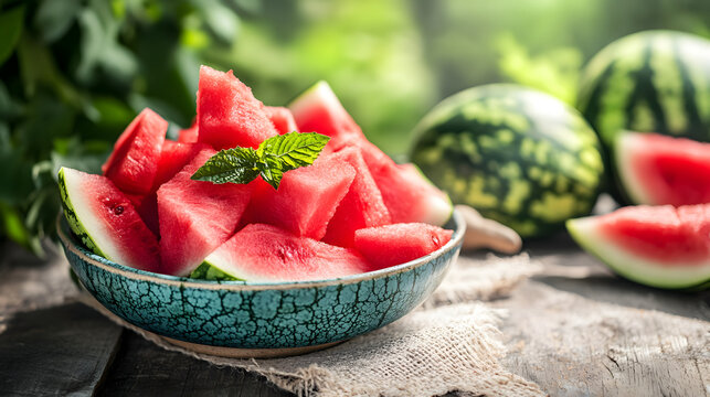 Vibrant watermelon feast celebrating national watermelon day