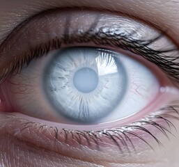 close up of a blind eye