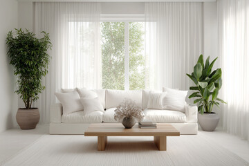 modern living room with sofa