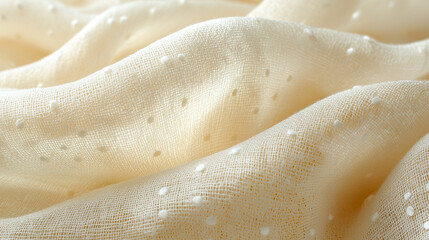 Close up of dot style polka dots on fabric