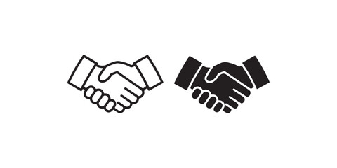handshake icon, handshake sign vector