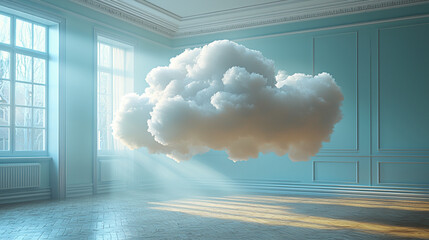 Clouds and smoke visible through a window with sky in the background