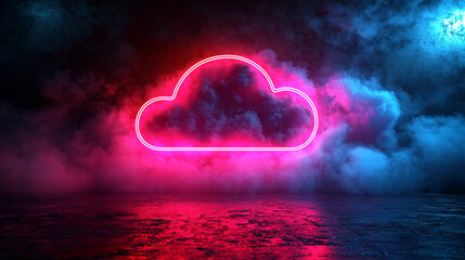clouds glowing in the cloudy sky