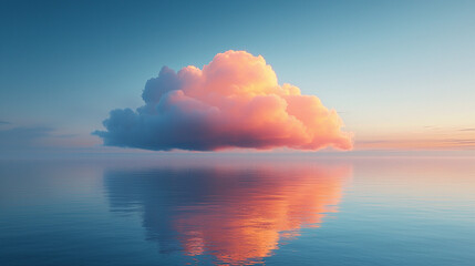 Sunset and sunrise over the ocean with clouds and waves on the horizon