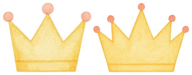 PNG Watercolor Crowns Royalty Illustration