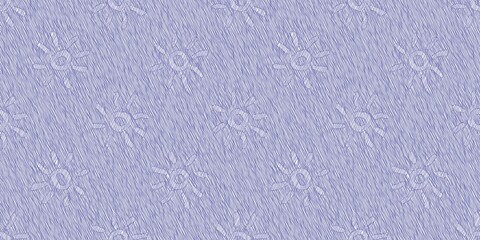 Baby blue doodle sunshine seamless border. Whimsical hand drawn decorative newborn nursery design. Fresh classic simple nordic boy style.