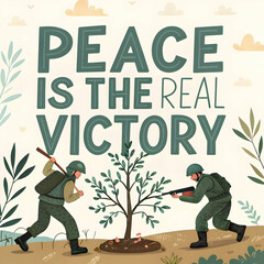 Say No to War,  Peace for Humanity,  vector illustration background white 