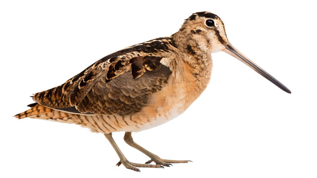 American Woodcock Standing, Isolated on Transparent Background