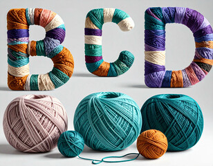 textured yarn-wrapped monograms; handcrafted decorative initials for celebrations
