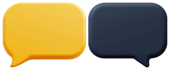 PNG Colorful speech bubble icons, element set on transparent background