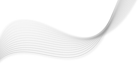 Digital frequency track equalizer Stylized curved wavy line art background. Wave with lines created using blend tool. Wavy flowing curve pattern of digital modern technology and geometry.