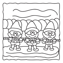 Spooky Summer – Cute and Easy Coloring Pages for All Ages | Fun Halloween-Inspired Summer Scenes | Line art vector illustration Print | Summer Coloring Page | Cute Scary Coloring page