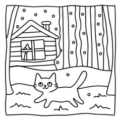 Spooky Summer – Cute and Easy Coloring Pages for All Ages | Fun Halloween-Inspired Summer Scenes | Line art vector illustration Print | Summer Coloring Page | Cute Scary Coloring page