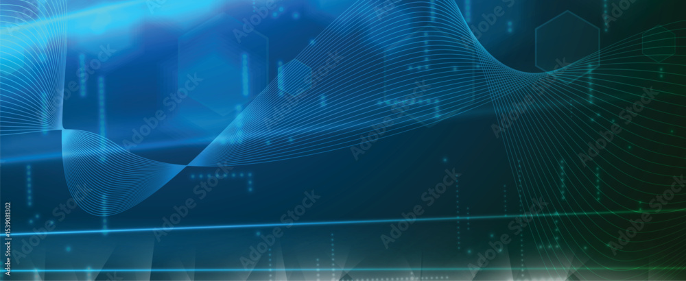 Poster Abstract high technology and science background. Technological style