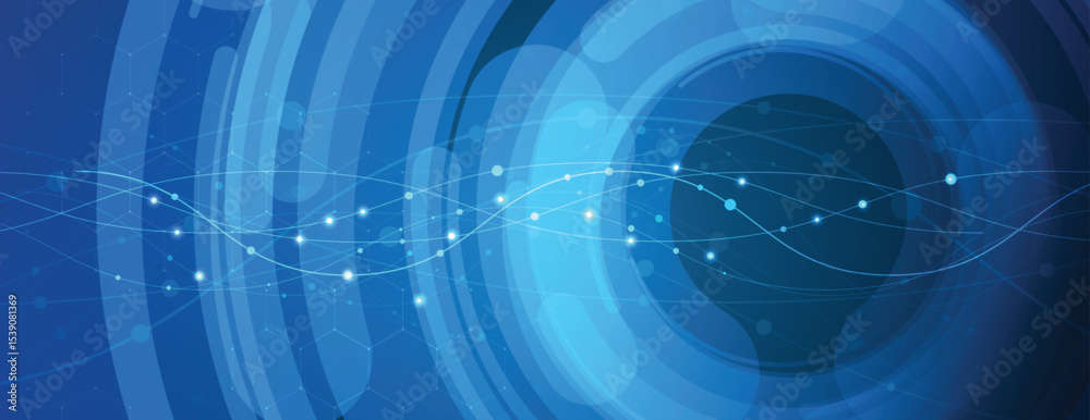 Poster Abstract high technology and science background. Technological style