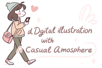 Cute handwritten font with small heart design element