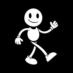 A vintage retro mascot vector art illustration