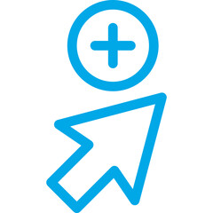 Fototapeta premium Add button single icon vector illustration