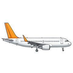 Airplane detailed illustration on transparent background